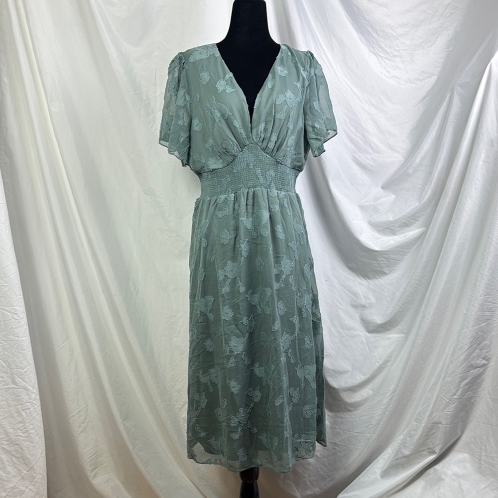 Baltic Born June smocked midi dress size XL new with tags